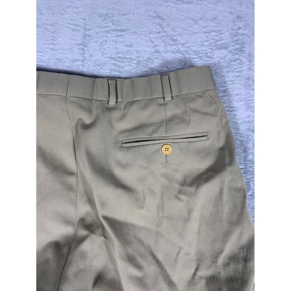 Brooks Brothers 346 Men's Pants Size 36 Tan Button-through Rear Pocket Wool - Picture 8 of 12